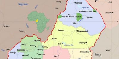 Bản đồ của chính trị cameroo