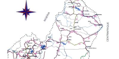 Bản đồ của Cameroon đường