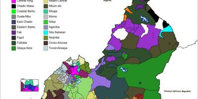 Bản đồ của Cameroon ngôn ngữ