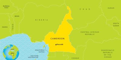 Bản đồ của Cameroon và nước xung quanh