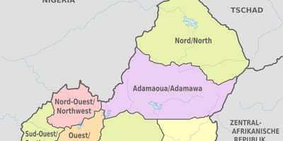 Bản đồ của hành chính Cameroon