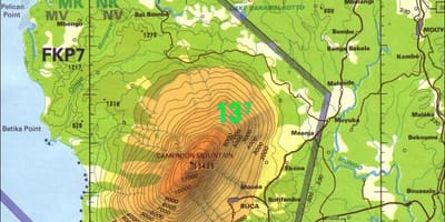 Cameroon núi bản đồ