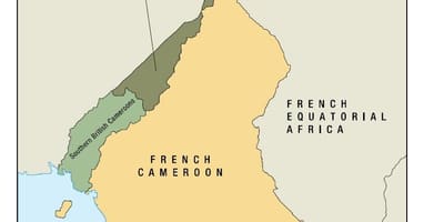Bản đồ của uno nước của Cameroon